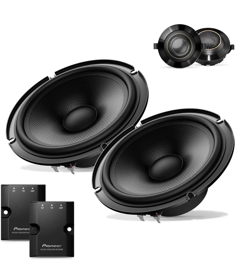 Pioneer TS-Z65C, 2-Way 6.5 INCHES Compact Car Audio Speakers Full Range, Open & Smooth Sound Quality, Enhanced Bass Response