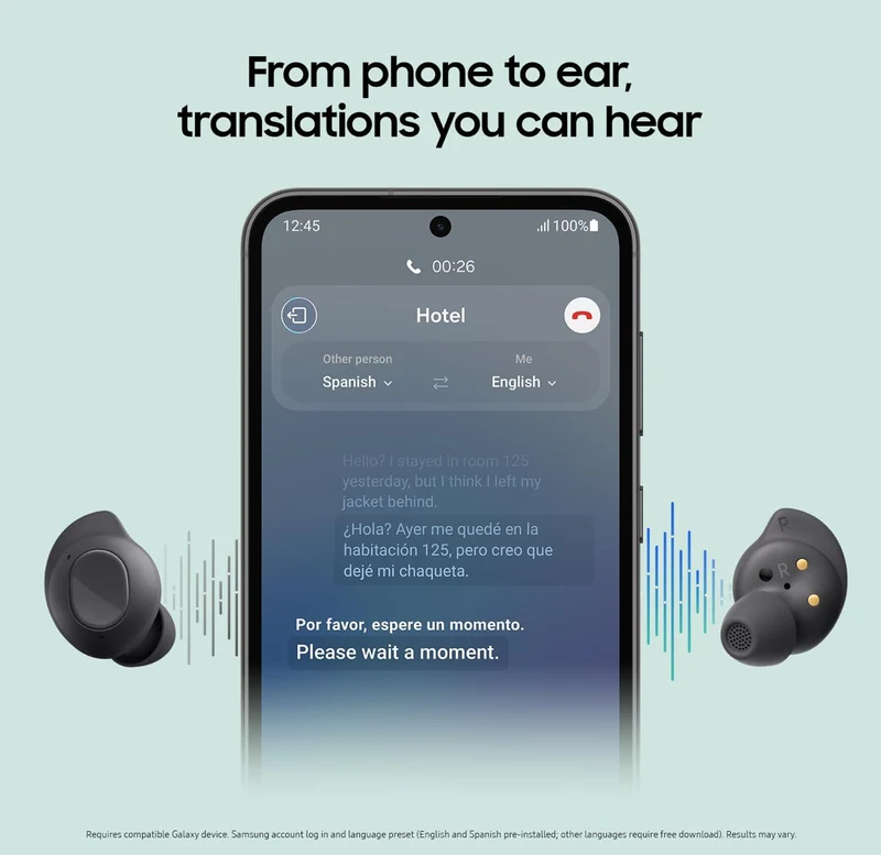 Samsung Galaxy Buds FE True Wireless Bluetooth Earbuds, Comfort and Secure in Ear Fit, Auto Switch Audio, Touch Control, Built-in Voice Assistant, Graphite [US Version, 1Yr Manufacturer Warranty]