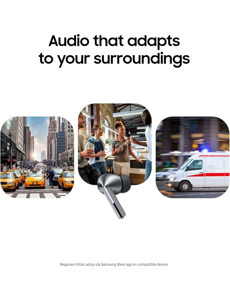 Samsung Galaxy Buds 3 Pro AI True Wireless Bluetooth Earbuds, Noise Cancelling, Sound Optimization, Redesigned Comfort Fit, Silver [US Version, Amazon Exclusive, 2Yr Warranty] Amazon's Choice