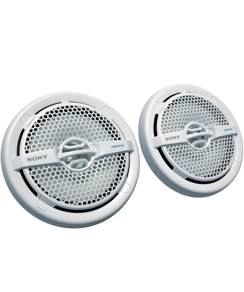 Sony Marine Audio Speakers 6.5 Inch Dual Cone Design for Boats Pools, and Other Outdoor Audio Systems - White