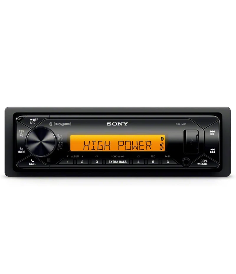 Sony DSX-M80 High Power 45W X 4 Rms Digital Media Receiver with Bluetooth and SiriusXM Ready