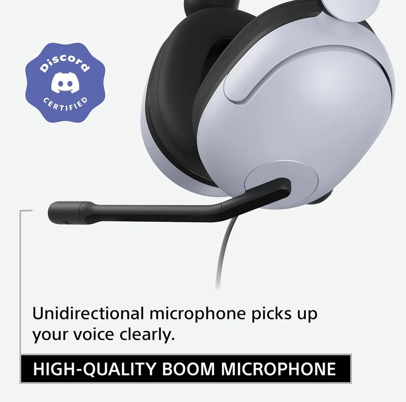 Sony INZONE H3 Wired Gaming Headphones With Mic, PS5 Headphones, Over-Ear Discord Certified MDR-G300 - (White)