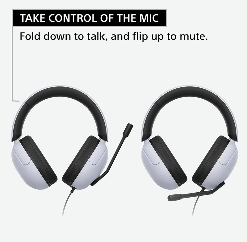 Sony INZONE H3 Wired Gaming Headphones With Mic, PS5 Headphones, Over-Ear Discord Certified MDR-G300 - (White)