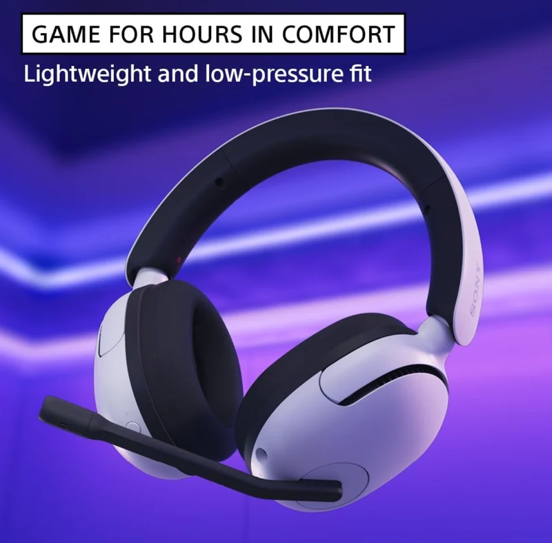 Sony INZONE H5 Wireless Gaming Headset, 360 Spatial Sound 28 Hour Battery, 2.4Ghz Wireless and 3.5mm Audio Jack- White