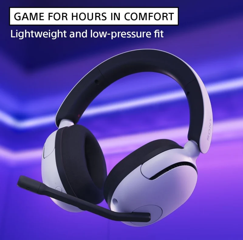 Sony INZONE H5 Wireless Gaming Headset, 360 Spatial Sound 28 Hour Battery, 2.4Ghz Wireless and 3.5mm Audio Jack - Black