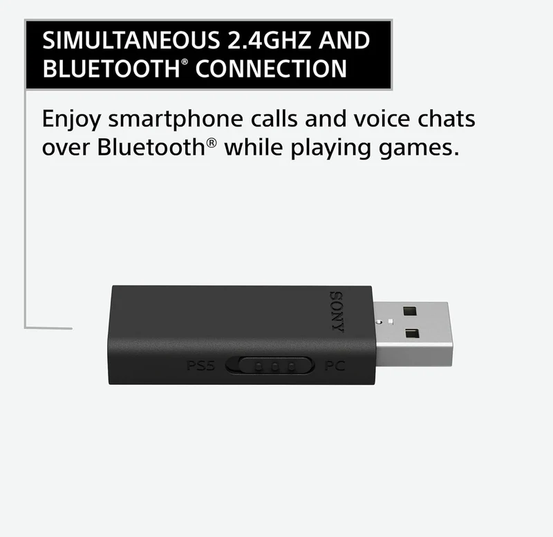 Sony INZONE H9 Gaming Headset, Wireless Noise Canceling Bluetooth Headset with Microphone, 360 Spatial Sound, for PC and PS5 (WH-G900N) - Black