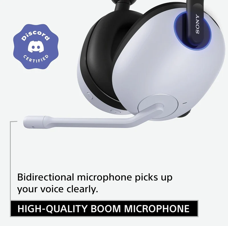 Sony INZONE H9 Gaming Headset, Wireless Noise Canceling Bluetooth Headset With Microphone, 360 Spatial Sound, For PC and PS5 (WH-G900N) - White