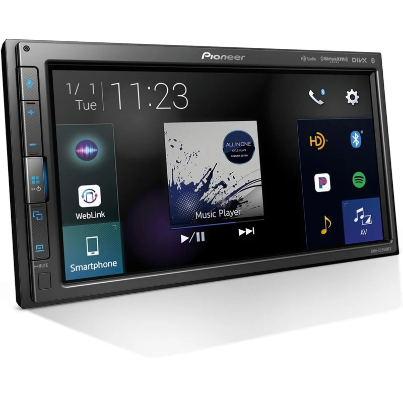 Pioneer DMH CNEX Digital Multimedia Receiver with Wired Apple CarPlay and Android Auto, 6.8" Capacitive Touchscreen, Double-DIN, Built-in Bluetooth, Amazon Alexa via App, Backup Camera Compatible