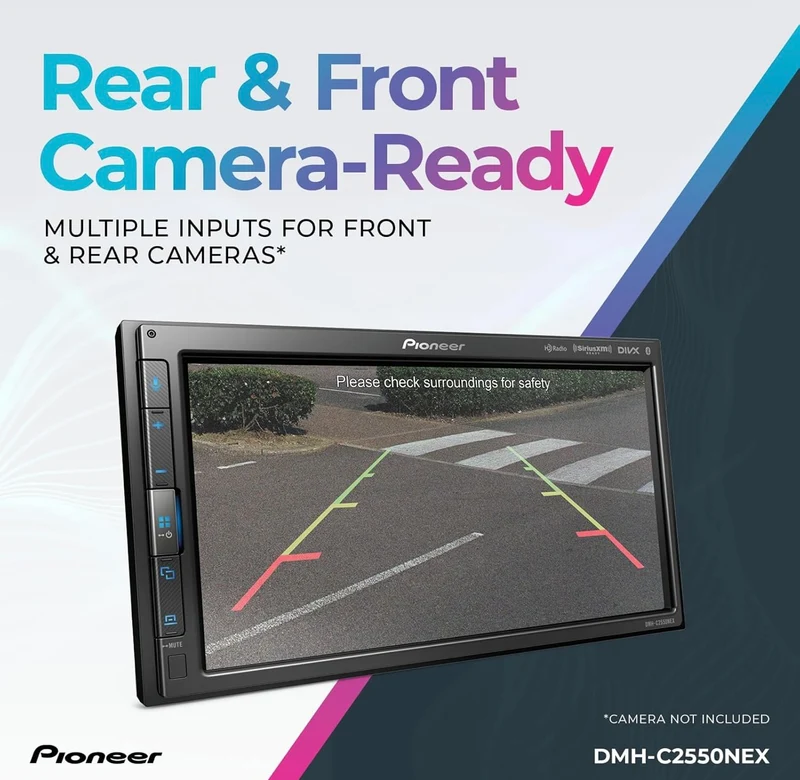 Pioneer DMH CNEX Digital Multimedia Receiver with Wired Apple CarPlay and Android Auto, 6.8" Capacitive Touchscreen, Double-DIN, Built-in Bluetooth, Amazon Alexa via App, Backup Camera Compatible