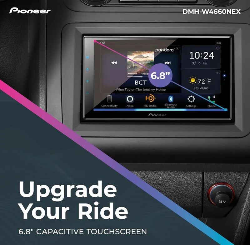 Pioneer DMHW- NEX Double Din Multimedia Digital Media Receiver, Wireless Apple CarPlay, Android Auto