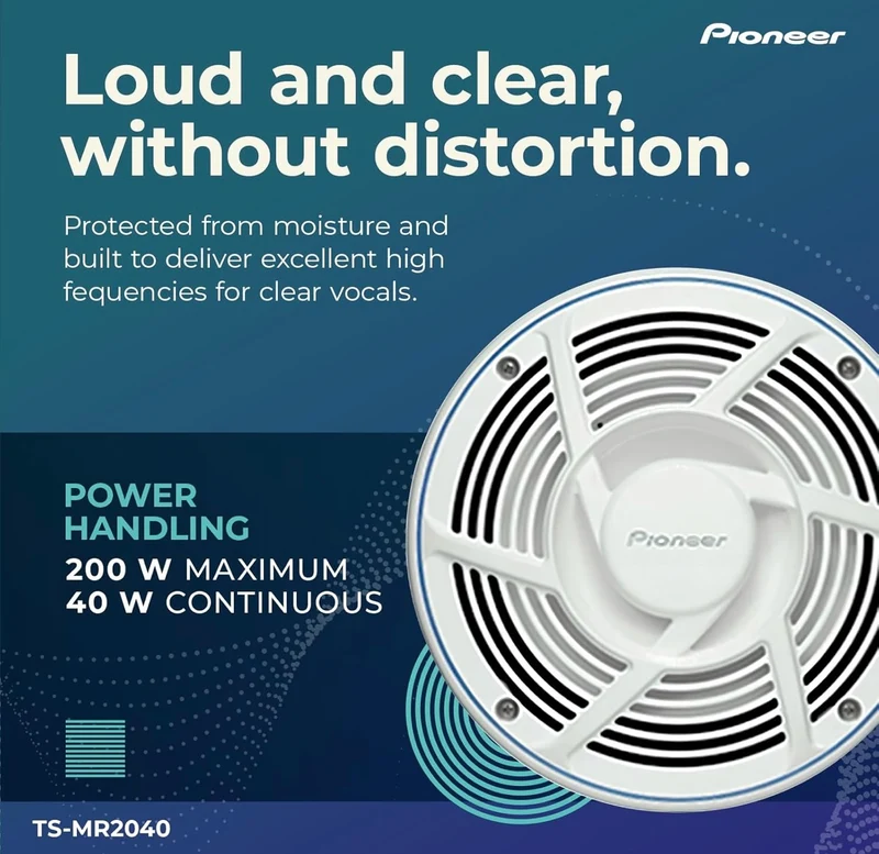 Pioneer TS-MR2040 8 Inch Marine Speakers - PAIR