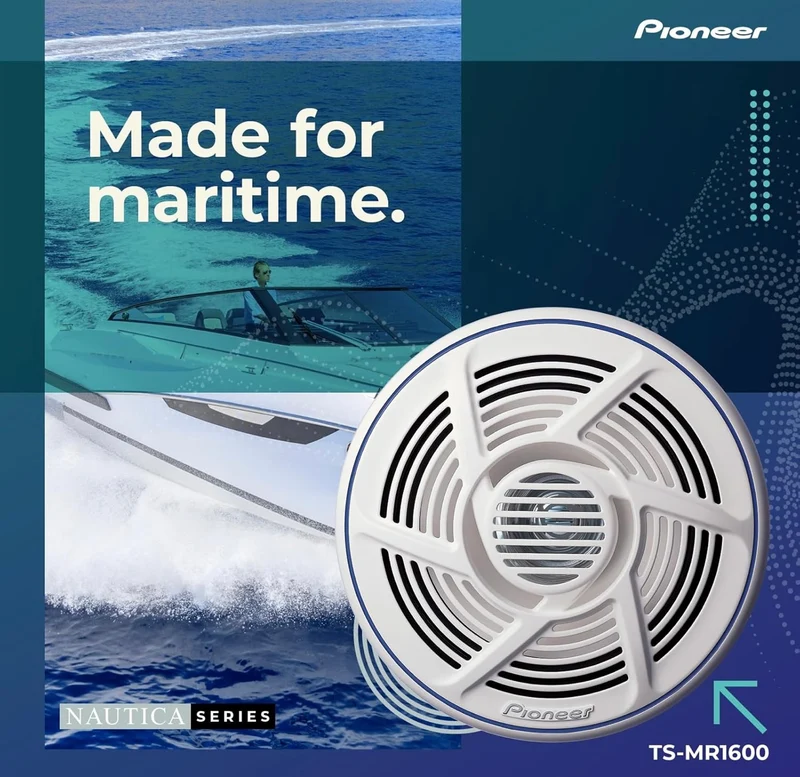 Pioneer TS-MR1600 Nautica Series 6.5-Inch Dual-Cone Marine Speaker - PAIR
