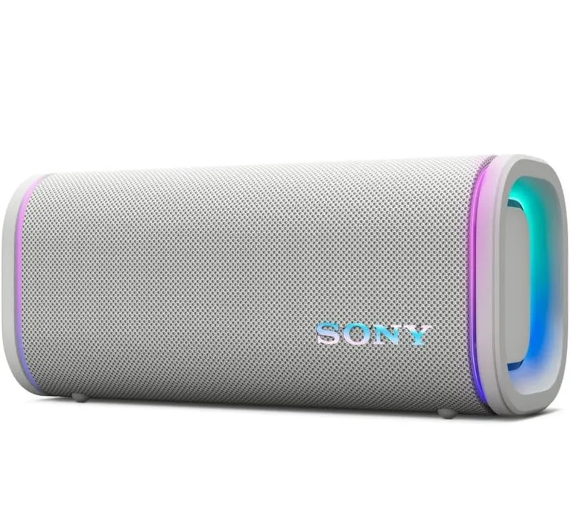 Sony ULT Field 5 Wireless Portable Bluetooth Speaker, IP67 Waterproof, Dustproof, and Rustproof with Enhanced Bass, 25 Hour Battery, 360° Party Light, and Shoulder Strap - (Off White)