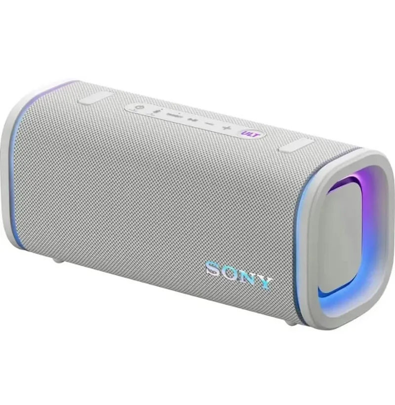 Sony ULT Field 5 Wireless Portable Bluetooth Speaker, IP67 Waterproof, Dustproof, and Rustproof with Enhanced Bass, 25 Hour Battery, 360° Party Light, and Shoulder Strap - (Off White)