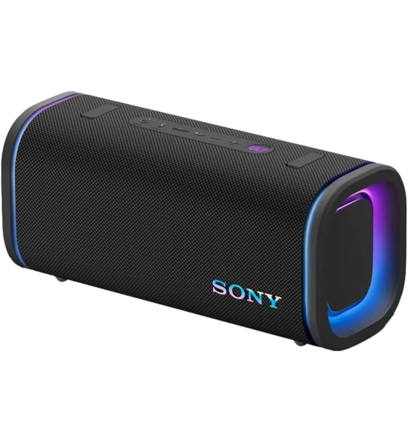 Sony ULT Field 5 Wireless Portable Bluetooth Speaker, IP67 Waterproof, Dustproof, and Rustproof with Enhanced Bass, 25 Hour Battery, 360° Party Light, and Shoulder Strap - Black