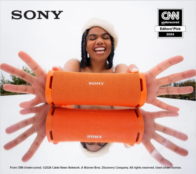 Sony ULT Field 1 Waterproof Portable Bluetooth Speaker, Enhanced Bass, 12h Battery, IP67 Rated Dustproof Shockproof Rustproof, Detachable Strap - Orange