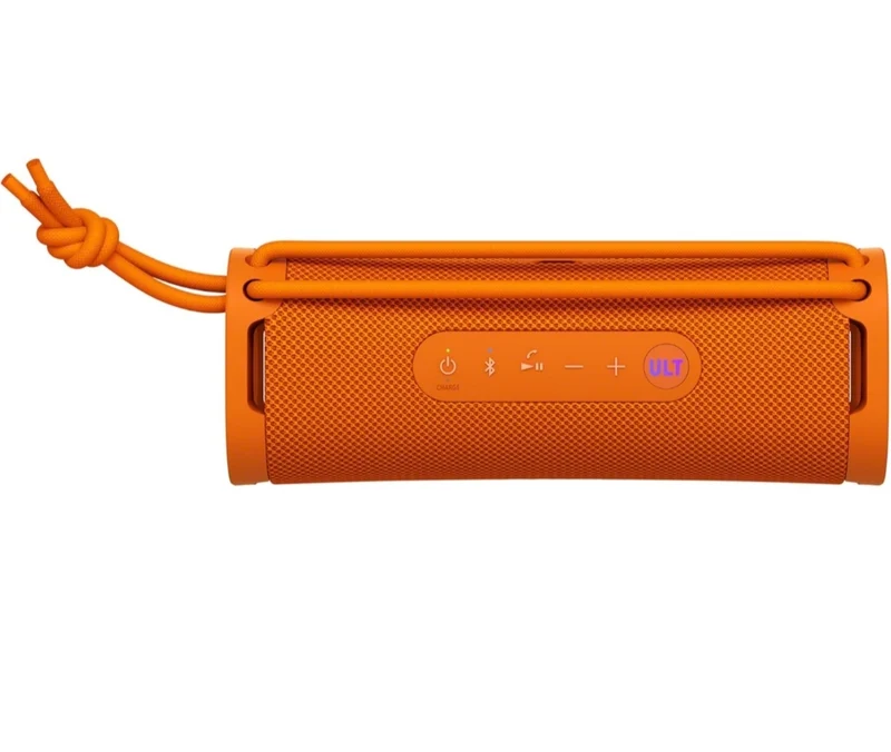 Sony ULT Field 1 Waterproof Portable Bluetooth Speaker, Enhanced Bass, 12h Battery, IP67 Rated Dustproof Shockproof Rustproof, Detachable Strap - Orange
