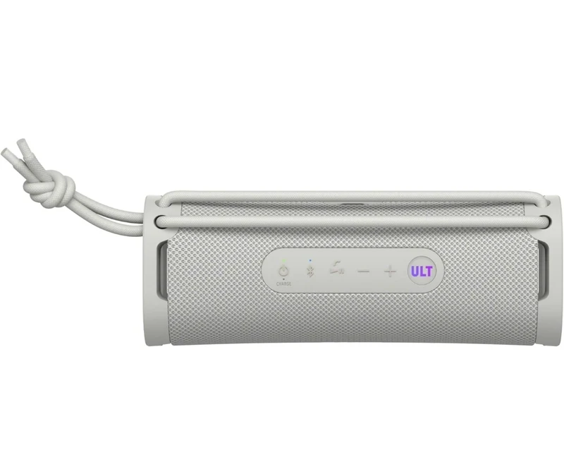 Sony ULT Field 1 Waterproof Portable Bluetooth Speaker, Enhanced Bass, 12h Battery, IP67 Rated Dustproof Shockproof Rustproof, Detachable Strap - Off White