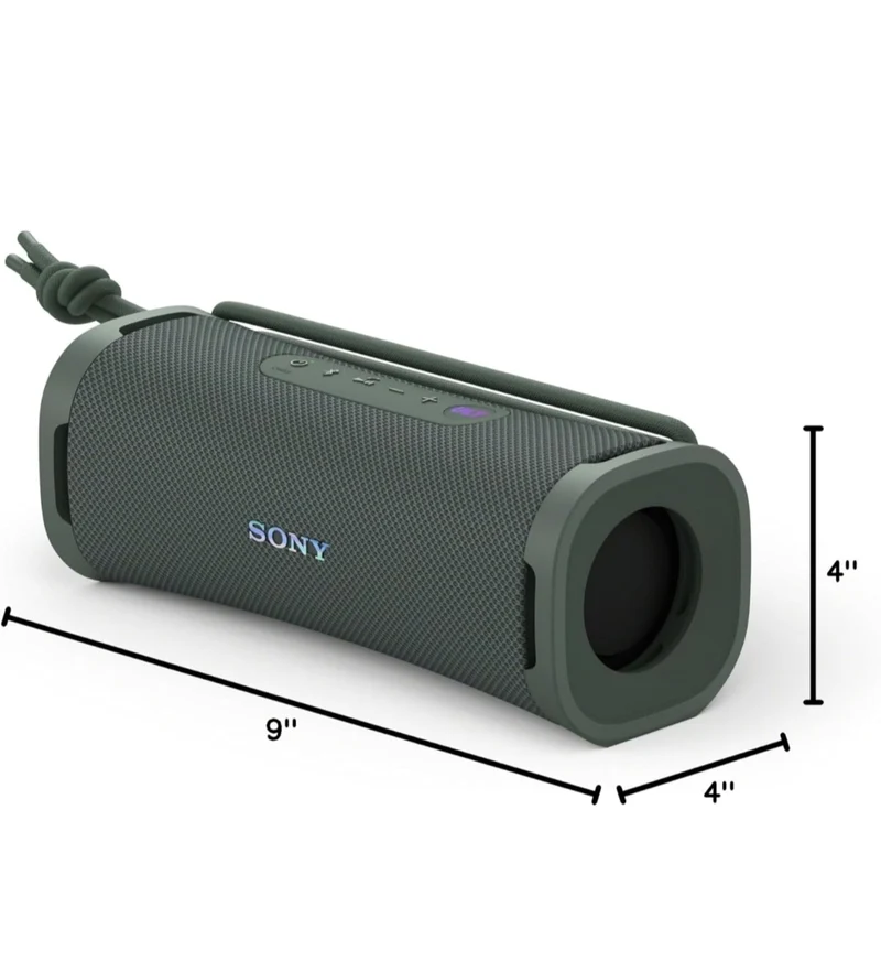 Sony ULT Field 1 Waterproof Portable Bluetooth Speaker, Enhanced Bass, 12h Battery, IP67 Rated Dustproof Shockproof Rustproof, Detachable Strap - Forest Gray