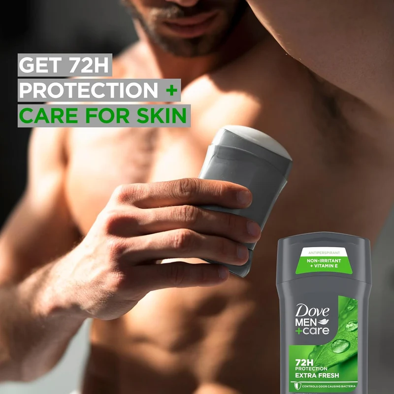 Dove Men Care Antiperspirant Deodorant Stick Extra Fresh 72-hour Sweat & Odor Protection Long-lasting Citrus scent (4PK)