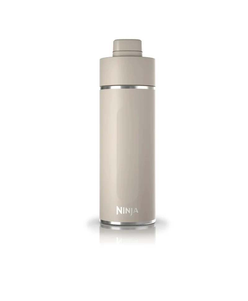 Ninja Travel Water Bottle (24 oz) Stainless Steel Tumbler for Carbonated Drinks (Stone)