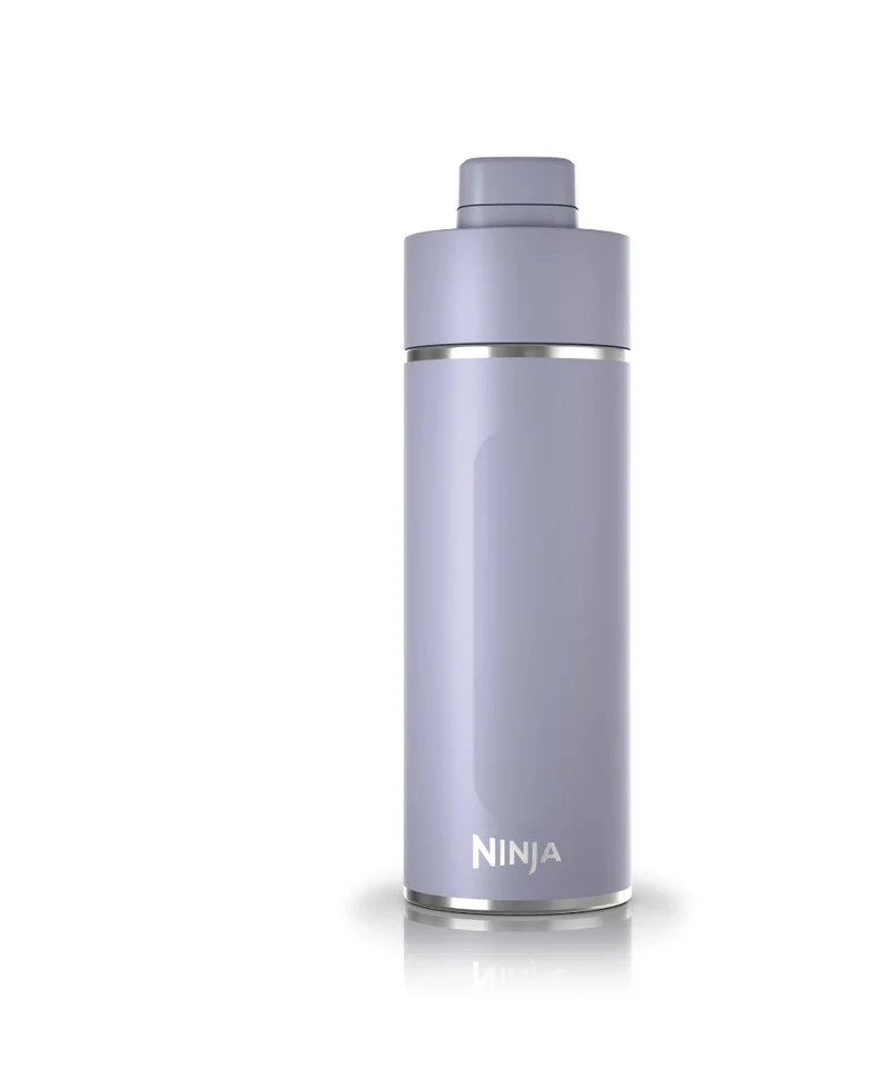 Ninja Travel Water Bottle (24 0z) Stainless Steel Tumbler for Carbonated Drinks (Purple)