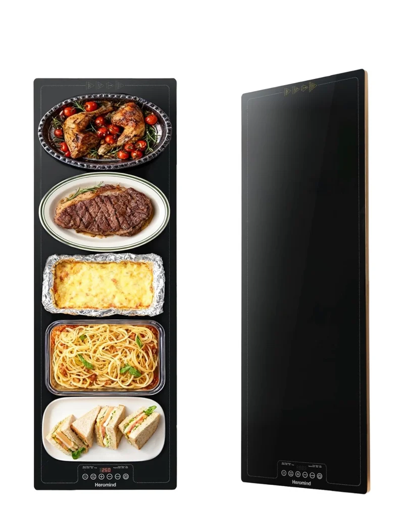 Electric Warming Tray w/ Handle 40 X 14” Extra Large Food Warming Mats w/ Temp-Settings - Full Surface Heating