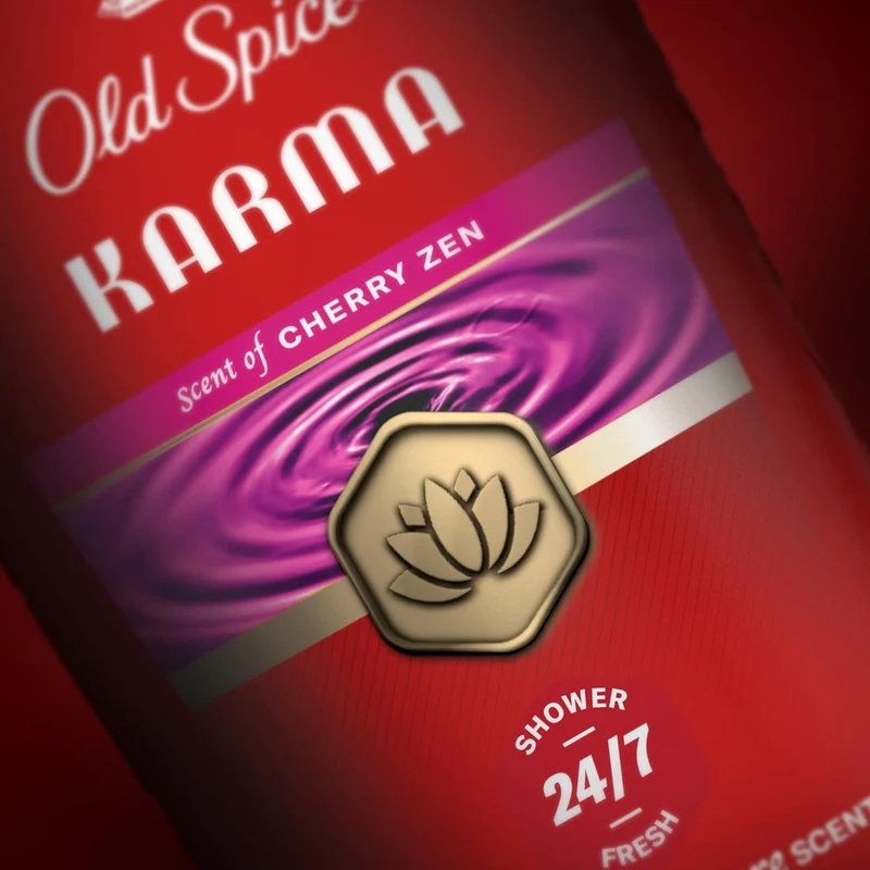 Old Spice Body Wash for Men, 24/7 Shower Fresh & Clean w/Daily Use, Lasting Signature Scent - Karma w/ Cherry Zen Scent (Pack of 2)