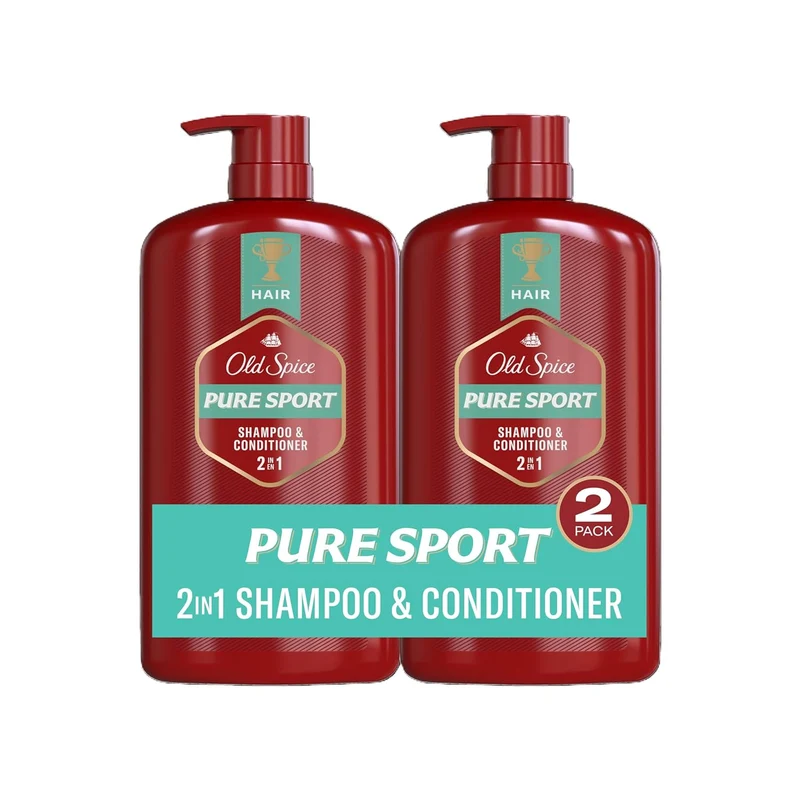 Old Spice Men's 2-in-1 Shampoo and Conditioner for all Hair Types - Pure Sport (Twin Pack)