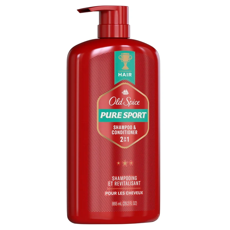 Old Spice Men's 2-in-1 Shampoo and Conditioner for all Hair Types - Pure Sport (Twin Pack)