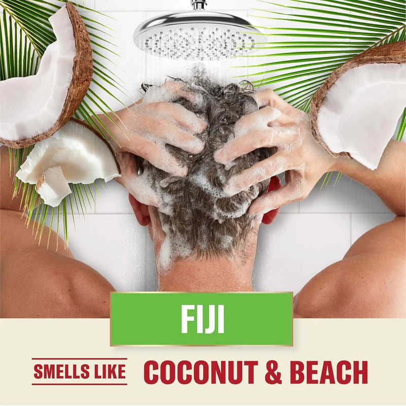 Old Spice Men's 2-in-1 Shampoo and Conditioner - Fiji, Coconut & Tropical Wood Scent (Twin Pack)