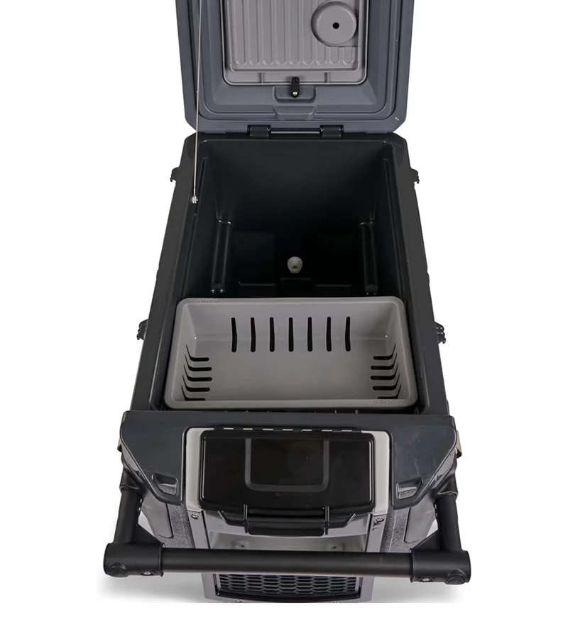 Heavy Duty Insulated Cooler Trailmate Journey 70qt Wheeled Cooler - Insulated Hard Shell Ice Chest (Black)