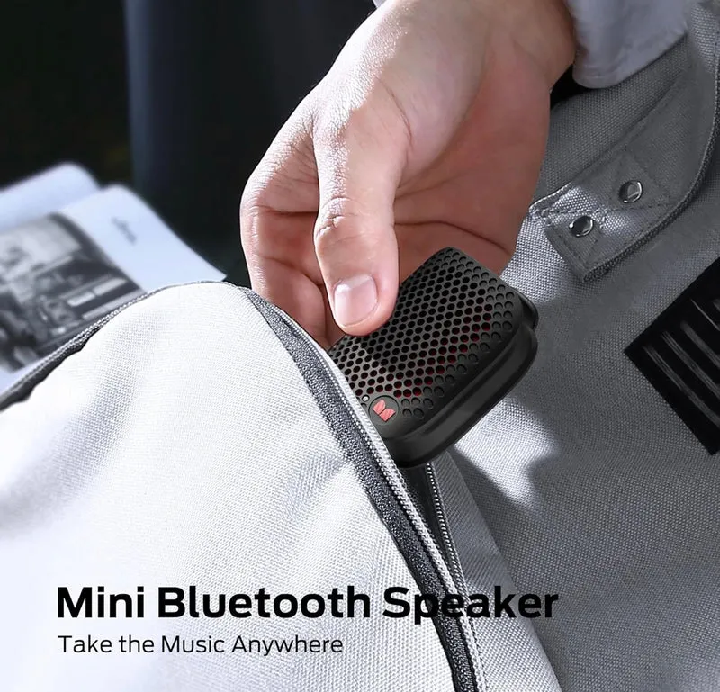 Monster Blaster Micro Clip-On Wireless Portable Speaker w/ Built-in Mic (Black)