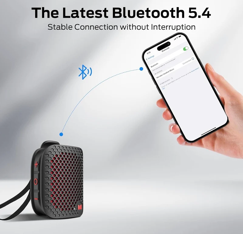 Monster Blaster Micro Clip-On Wireless Portable Speaker w/ Built-in Mic (Black)
