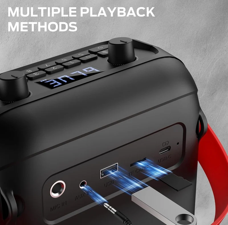 Monster Portable Bluetooth Speakers w/ 40W Stereo Sound, 12H Playtime, Supports TF Card, AUX
