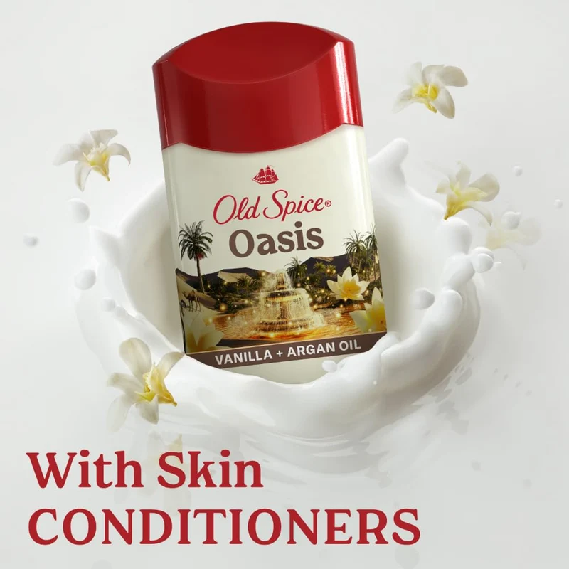 Old Spice Antiperspirant & Deodorant for Men - Oasis Scent with Vanilla +Argan Oil (2PK)