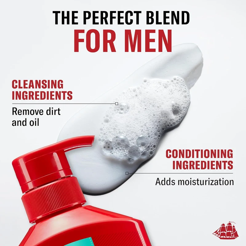 Old Spice Men's 2-in-1 Shampoo and Conditioner for all Hair Types - Pure Sport - 29.2 Fl Oz Each (Twin Pack)