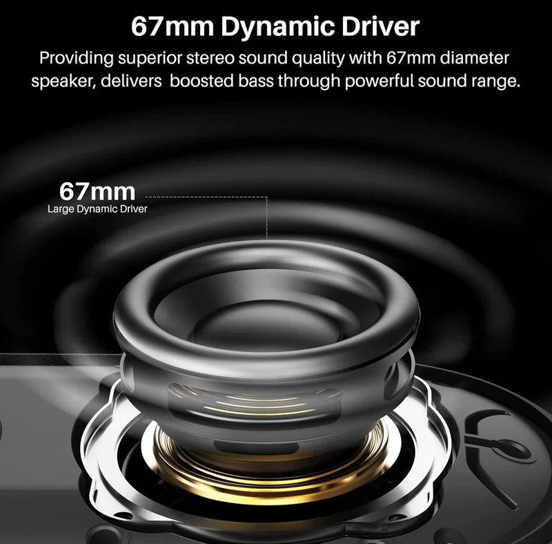 PA1 Bluetooth Portable Speaker Built-in Microphone Stereo Sound, 25H Playtime, IPX7 Waterproof - Matte Black