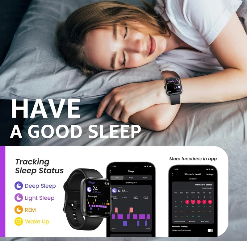 S3 Smart Watch for Men & Women, 1.83" HD Touchscreen, Bluetooth,IP68 Waterproof, Compatible with iOS & Android