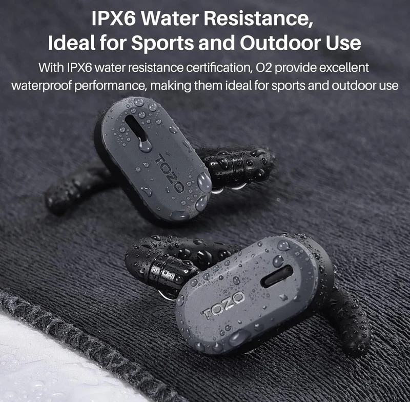 True Open Ear Wireless Lightweight w/ Multi-Angle, Dual-Axis Design for Long-Lasting Comfort - Black