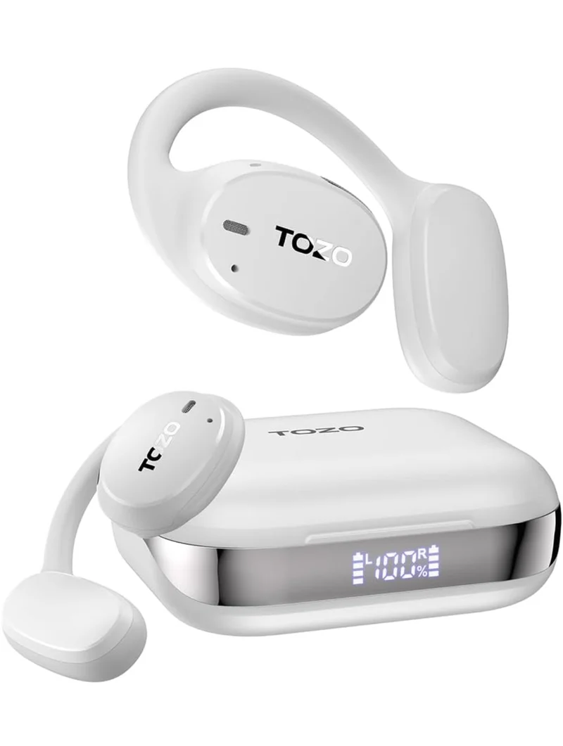 Open Ear Earbuds Bluetooth, AI Translation w/ Real-Time 100+ Languages Translation - White