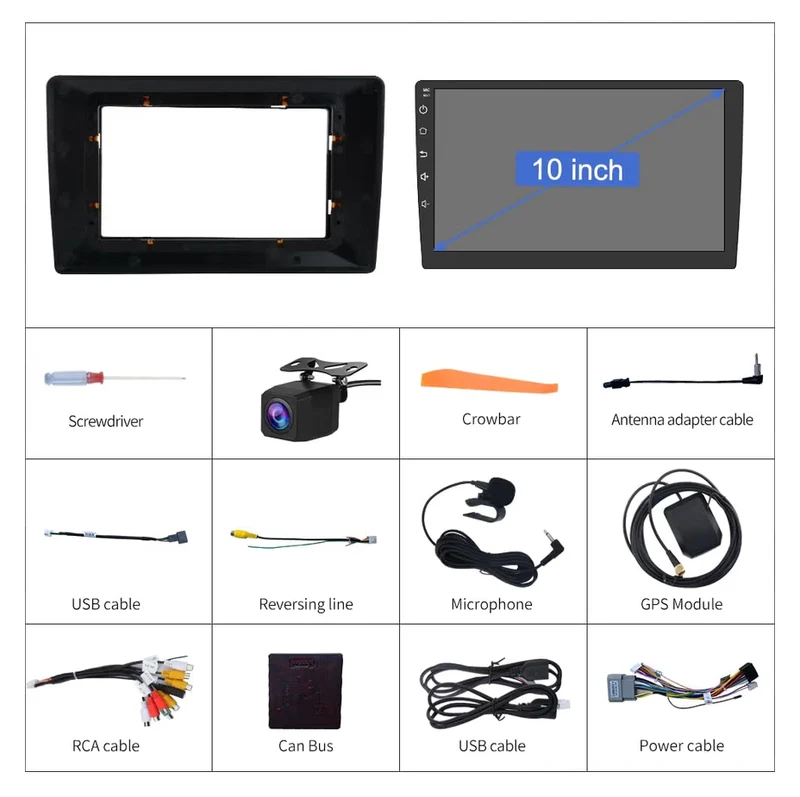 Double Din Smart Car Stereo | 64GB, 4-Core, CarPlay/Android Auto & HD Backup Camera
