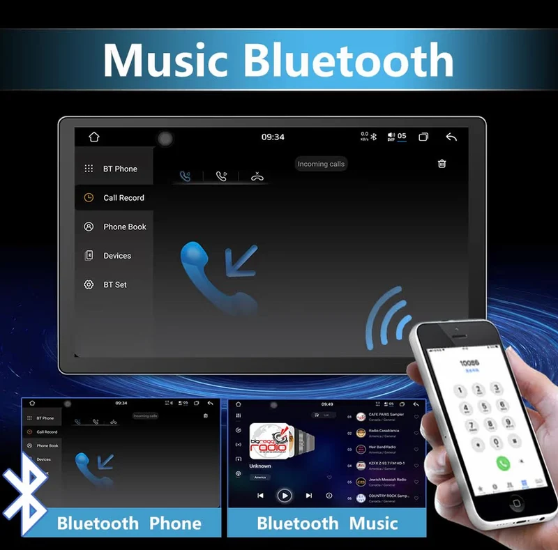 11.5" Car Radio Stereo 6GB+128GB for Jeep Wrangler JK 2007-2018 & Dodge Models - Wireless CarPlay/Android Auto