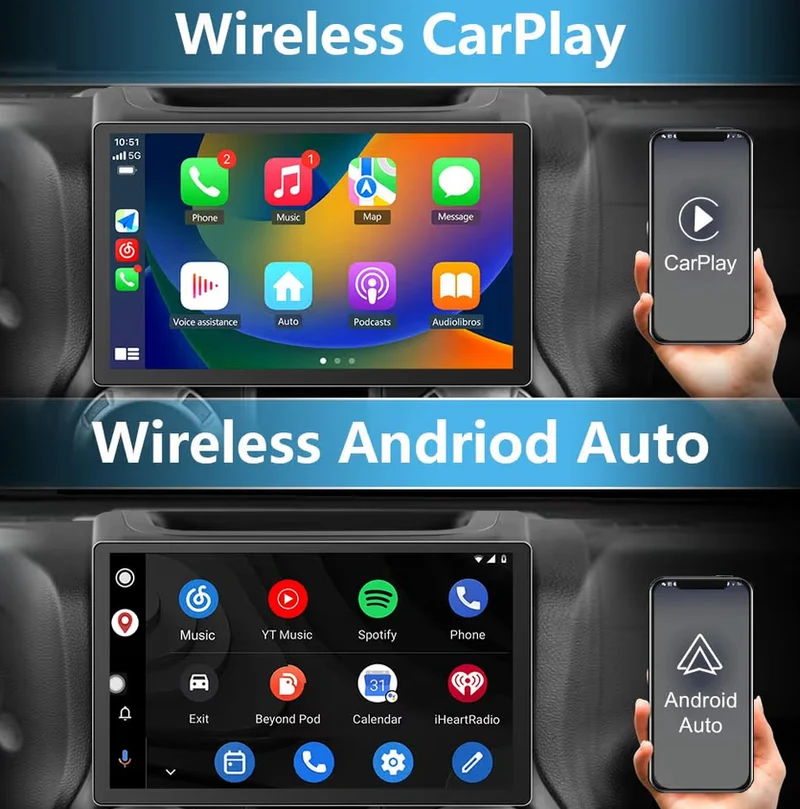 11.5" Car Radio Stereo 6GB+128GB for Jeep Wrangler JK 2007-2018 & Dodge Models - Wireless CarPlay/Android Auto