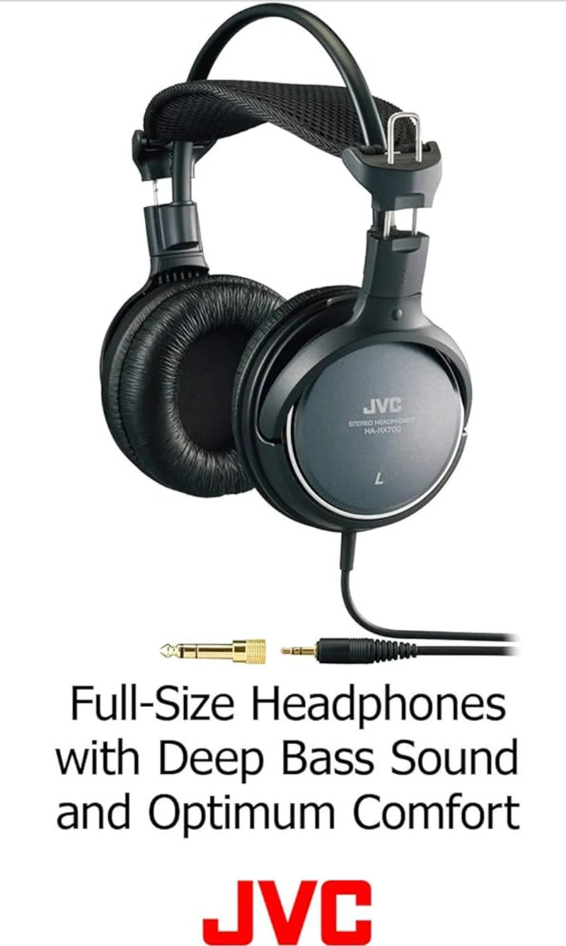 JVC HARX700 Precision Sound Full Size Headphones - Black