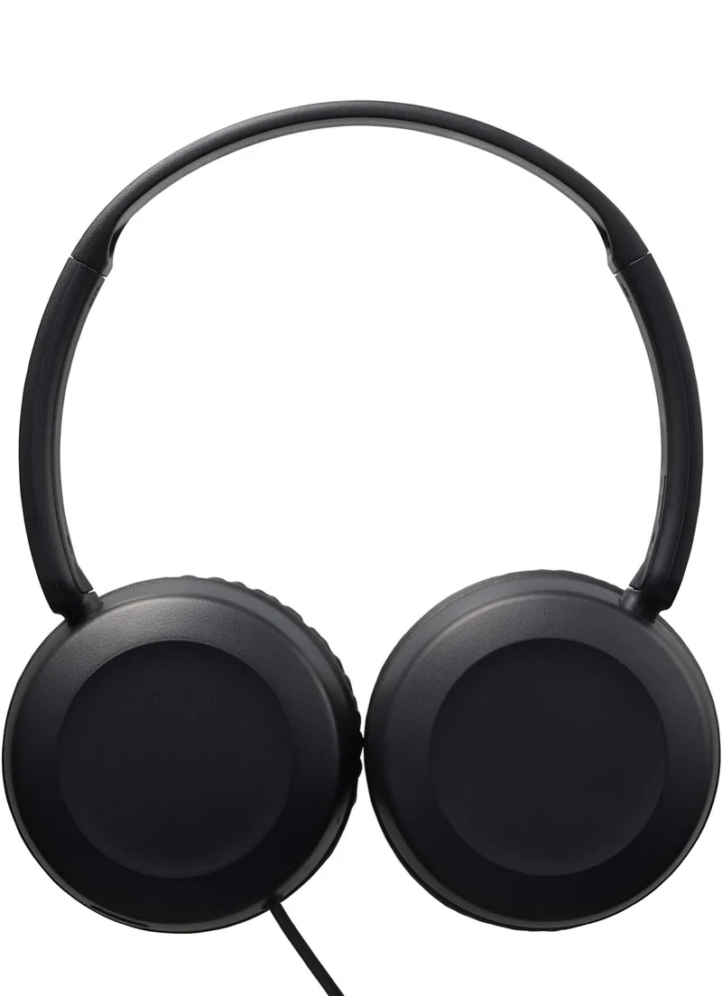 JVC Lightweight On Ear Headphones with Powerful Sound, Integrated Remote & Mic for Smartphones - HAS31MB (Black), Medium