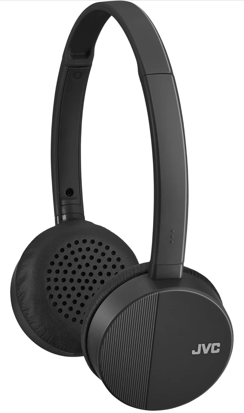JVC HA-S23W Wireless Headphones - On Ear Bluetooth Headphones, Foldable Flat Design, 17-Hour Long Battery Life (Black)