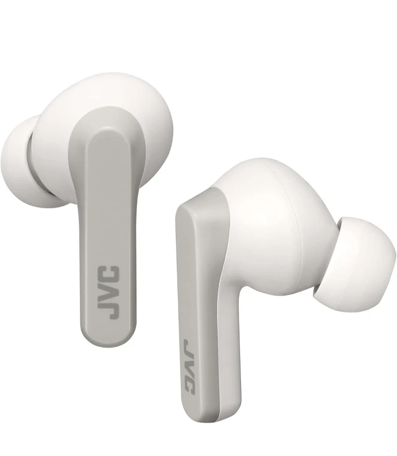 JVC RIPTIDZ True Wireless Headphones with Touch Sensor Operation, Single Ear use, IPX5, Bluetooth 5.1, Long Battery Life (up to 30 Hours) - HAA9TW (White)