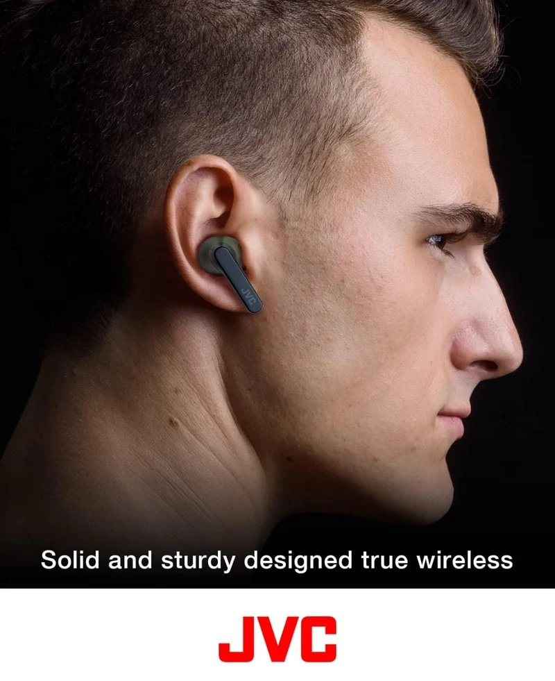 JVC RIPTIDZ True Wireless Headphones with Touch Sensor Operation, Single Ear use, IPX5, Bluetooth 5.1, Long Battery Life (up to 30 Hours) - HAA9TW (White)