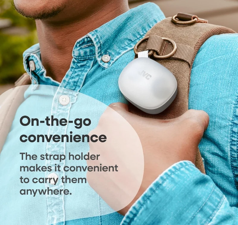 JVC Gumy Premium True Wireless Earbuds Noise Cancelling, Bluetooth 5.4 Headphones 26H Battery, ANC Ambient Mode, Gaming Low Latency, USB-C Case
